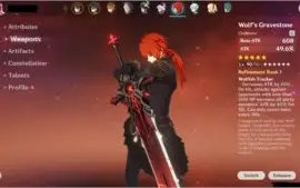 Genshin Impact  AR56 - 8 personagens 5*, 2 armas 5*