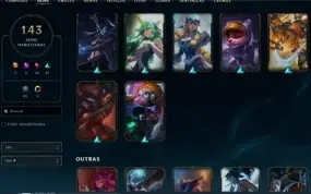 Conta de lol full skins lindas