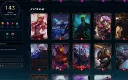 Conta de lol full skins lindas