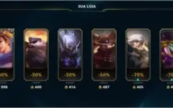 conta lol 28 skins 5 báus pra abrir gold 4 md10 1/3