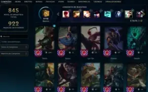 Conta De Lol Esmeralda 192 Skins 56% Win