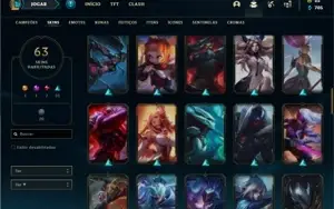 Conta ouro 2 com 110 Champs e 63 Skins