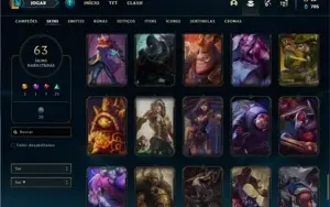 Conta ouro 2 com 110 Champs e 63 Skins