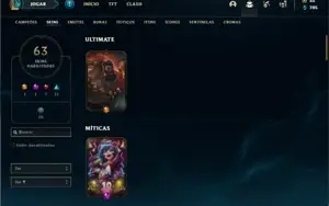 Conta ouro 2 com 110 Champs e 63 Skins
