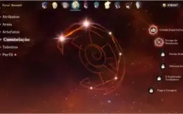 Conta Genshin Impact AR 55 Ganyu + Klee + Diluc + 4 Armas 5*