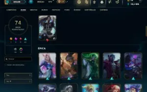 Unranked com 150 Champs e 74 Skins ( ADC / MID / JG )