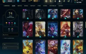 Unranked com 150 Champs e 74 Skins ( ADC / MID / JG )