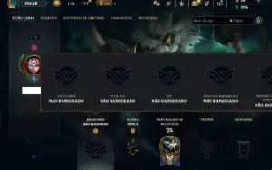 Unranked com 30 Champs e 9 Skins