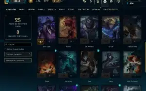 Unranked com 30 Champs e 9 Skins