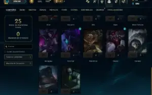 Unranked com 30 Champs e 9 Skins