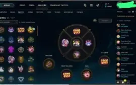 CONTA LOL (CRIADA NA S4) PLATINA 1 ATUAL, 101 SKINS