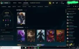 CONTA LOL (CRIADA NA S4) PLATINA 1 ATUAL, 101 SKINS