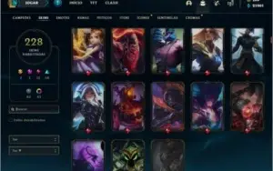 Conta diamante 1 com todos os champs e 228 skins (MAIN SUP)