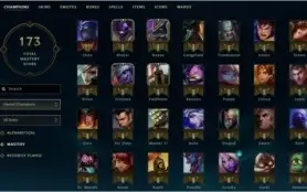 Conta nível 58 com 36 campeões, unranked