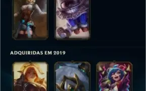 unranked lv 45, 9610 essencias azuis 5 skins