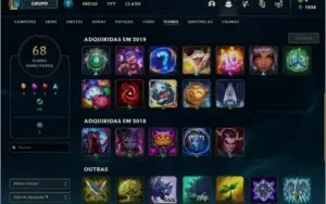 Vendo conta platina 4 14 skins 34 campeões
