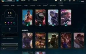 Vendo conta platina 4 14 skins 34 campeões