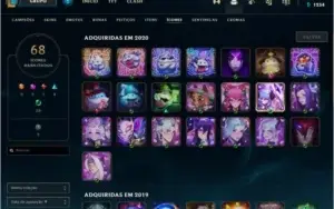 Vendo conta platina 4 14 skins 34 campeões