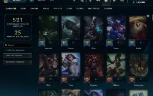 Conta Lol Full Acesso - 4 Skins Prestigio - 152 Skins