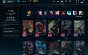 Bronze 3 com TODOS os champs e 264 Skins ( MID / JG / ADC )