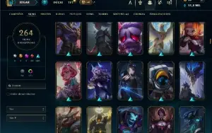 Bronze 3 com TODOS os champs e 264 Skins ( MID / JG / ADC )
