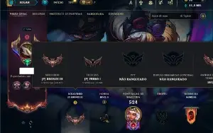 Bronze 3 com TODOS os champs e 264 Skins ( MID / JG / ADC )