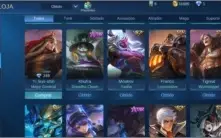 Conta de Mobile legendes no mítico com mais de 41 skins
