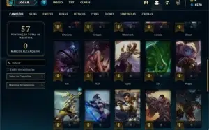 Conta Platina 2 com 36 Champs e 12 Skins