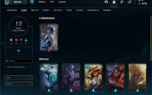 Conta Platina 2 com 36 Champs e 12 Skins