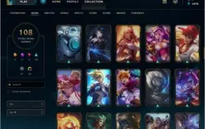 Conta Platina 4, 108 skins, 109 Campeoes, desde 2014