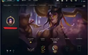 Conta LoL lv117 70 Campeões 46 Skins 3k Essência Laranja