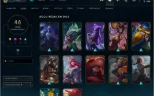 Conta LoL lv117 70 Campeões 46 Skins 3k Essência Laranja