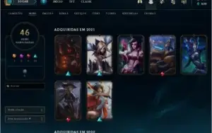 Conta LoL lv117 70 Campeões 46 Skins 3k Essência Laranja