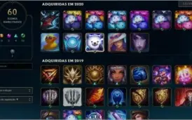 CONTA LEAGUE OF LEGENDS, PLATINA 4, 61 CAMPEÕES