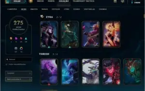 Conta LOL, 275skins, all champs, 246icon, 34 skin sentinela