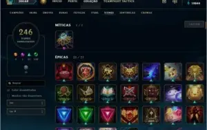 Conta LOL, 275skins, all champs, 246icon, 34 skin sentinela