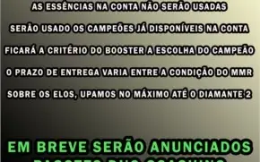 PROMO ELOJOB - RANKED SOLO - Confira as descrições