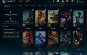 Conta ouro 1 com 23 Champs e 1 Skin + 2 Fragmentos