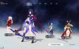 Seele + Bronya + Clara + Arma da Bailu - Honkai Star Rail