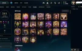CONTA LOL FULL CHAMP D4 64% WIN RATE MMR MESTRE