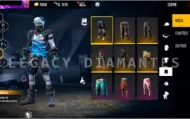 CONTA DIAMANTE 1 COM DINO E 1500 DIAMANTES