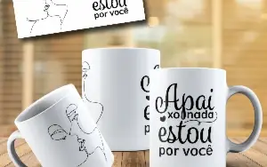 Arte canecas Namorados Line Art