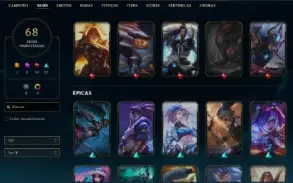 Conta MESTRE LOL full champ