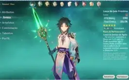 Conta Genshin XIAO + ARMA, ALBEDO E A 10 ORAÇÕES DE UM 5