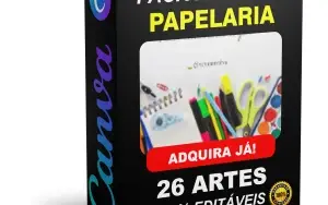 Pack Canva Papelaria - 26 Artes Editáveis