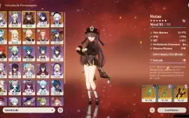 GENSHIN IMPACT - AR56 12 Personagens T5⭐4 Armas T5⭐ShogunC1