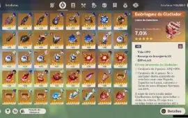 GENSHIN IMPACT - AR56 12 Personagens T5⭐4 Armas T5⭐ShogunC1