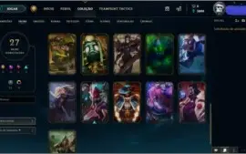 CONTA NVL 67,80 CHAMPS E 27 SKINS POR R$110,00 Promoção