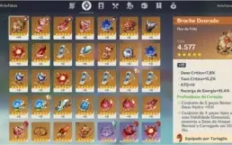 AR 46> Tartaglia, Zhongli, Diluc, Keqing e armas 5 estrelas