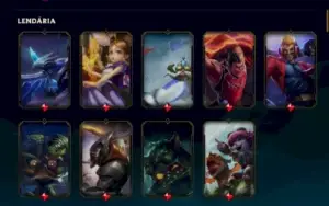 Conta com MUITAS SKINS E CAMPEOES!!!